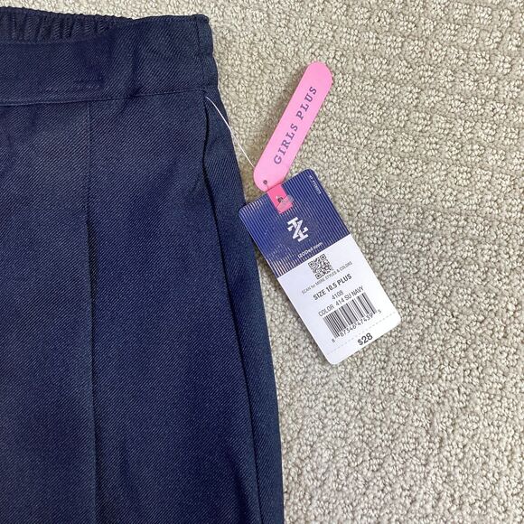 IZOD‎ Navy Pleated School Skirt Girls 10.5 Plus Uniform Skort New With Tags - Picture 4 of 5